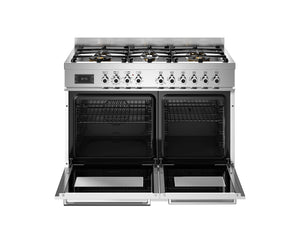 Bertazzoni Professional PRO106L2EBIT2 100cm Dual Fuel Range Cooker - Bianco & Stainless Steel
