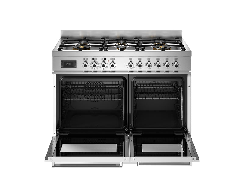 Bertazzoni Professional PRO106L2EBIT2 100cm Dual Fuel Range Cooker - Bianco & Stainless Steel