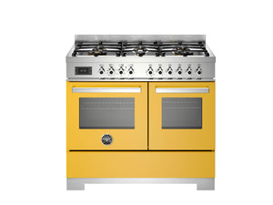 Bertazzoni Professional PRO106L2EGIT2 100cm Dual Fuel Range Cooker - Giallo & Stainless Steel