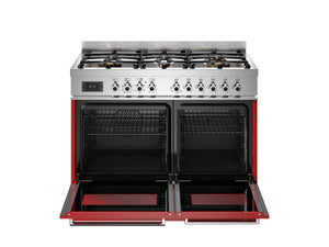 Bertazzoni Professional PRO106L2EROT2 100cm Dual Fuel Range Cooker - Rosso & Stainless Steel