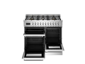 Bertazzoni Professional PRO106L3EBIT2 100cm Dual Fuel Range Cooker - Bianco & Stainless Steel