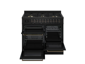 Bertazzoni Professional PRO106L3ECAT2 100cm Dual Fuel Range Cooker - Carbonio & Dark Steel