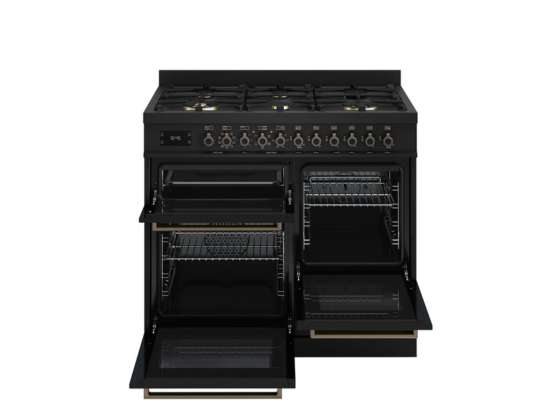 Bertazzoni Professional PRO106L3ECAT2 100cm Dual Fuel Range Cooker - Carbonio & Dark Steel