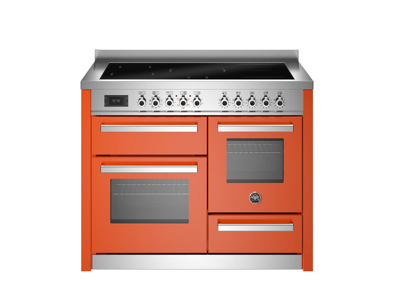 Bertazzoni Professional PRO115I3EART2 110cm Induction Range Cooker - Arancio & Stainless Steel