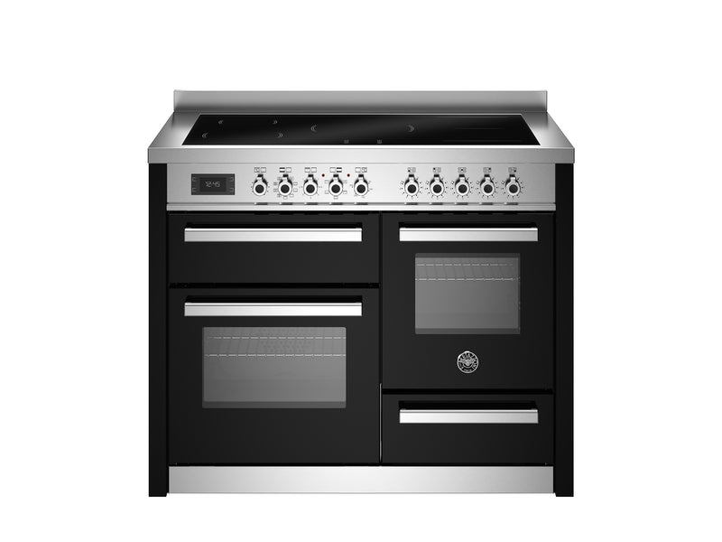 Bertazzoni Professional PRO115I3ENET2 110cm Induction Range Cooker - Nero & Stainless Steel