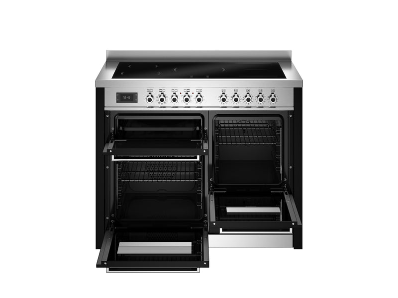 Bertazzoni Professional PRO115I3ENET2 110cm Induction Range Cooker - Nero & Stainless Steel