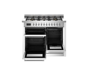 Bertazzoni Professional PRO116L3EBIT2 110cm Dual Fuel Range Cooker - Bianco & Stainless Steel Trim