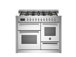 Bertazzoni Professional PRO116L3EXT2 110cm Dual Fuel Range Cooker - Stainless Steel & Stainless Steel Trim