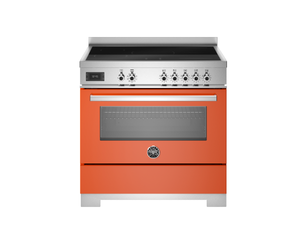 Bertazzoni Professional PRO95I1EART2 90cm Induction Range Cooker - Arancio & Stainless Steel