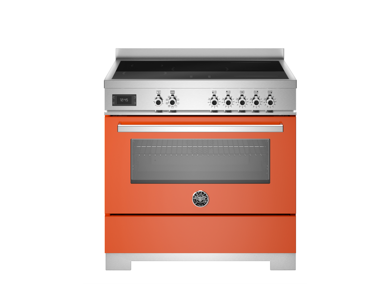 Bertazzoni Professional PRO95I1EART2 90cm Induction Range Cooker - Arancio & Stainless Steel