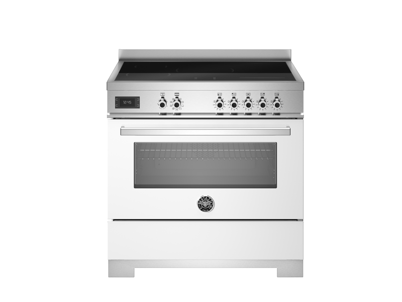 Bertazzoni Professional PRO95I1EBIT2 90cm Induction Range Cooker - Bianco & Stainless Steel
