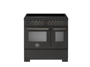 Bertazzoni Professional PRO95I2ECAT2 90cm Induction Range Cooker - Carbonio & Dark Steel