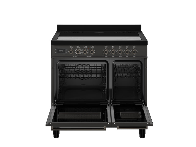 Bertazzoni Professional PRO95I2ECAT2 90cm Induction Range Cooker - Carbonio & Dark Steel