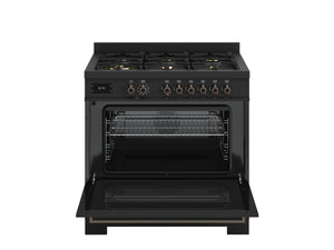 Bertazzoni Professional PRO96L1ECAT2 90cm Dual Fuel Range Cooker - Carbonio & Dark Steel
