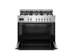Bertazzoni Professional PRO96L1ENET2 90cm Dual Fuel Range Cooker - Nero & Stainless Steel