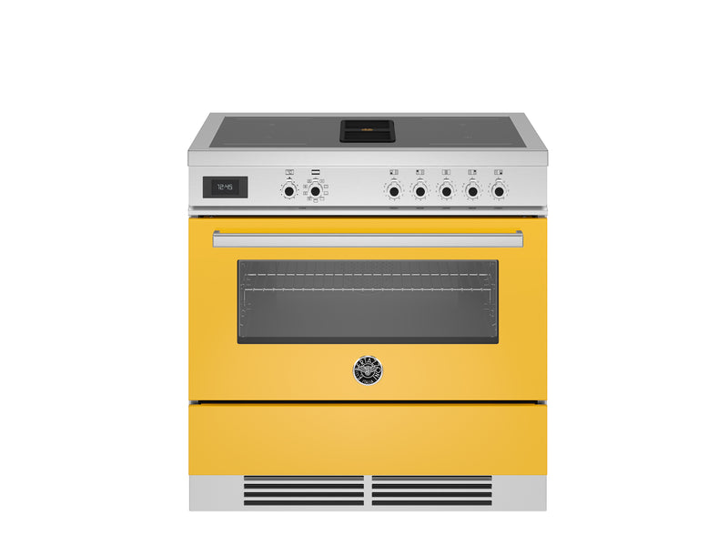 Bertazzoni Professional PROCH94I1EGIT 90cm Vented Induction Range Cooker - Giallo & Stainless Steel