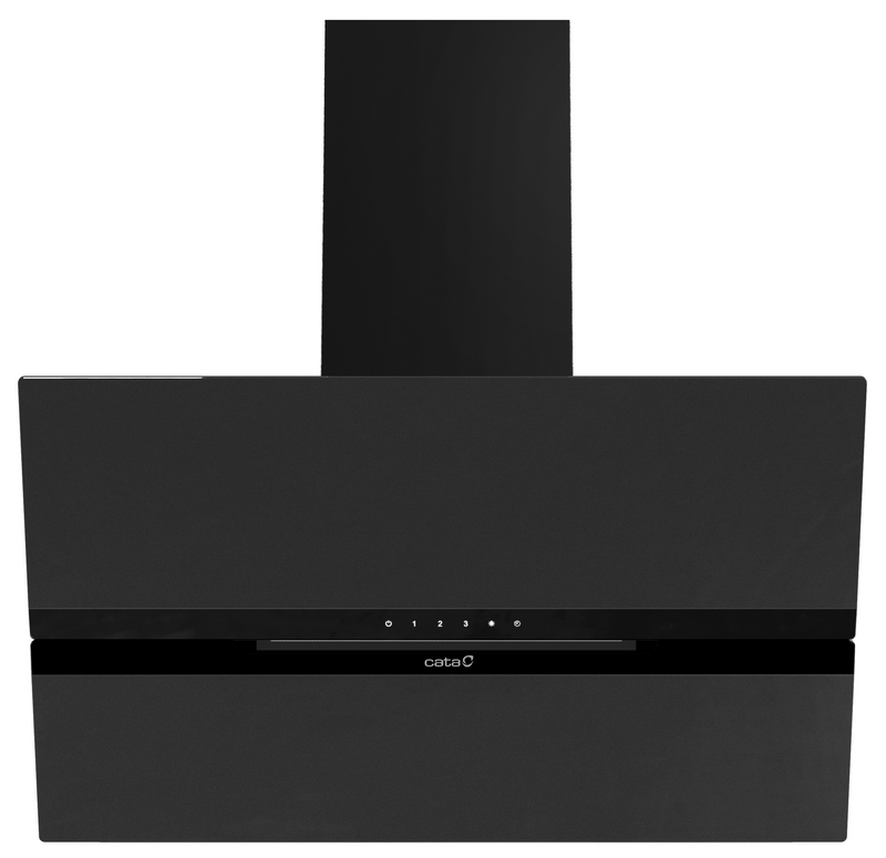 CATA CATAGM90MB 90cm Angled Glass Cooker Hood - Black