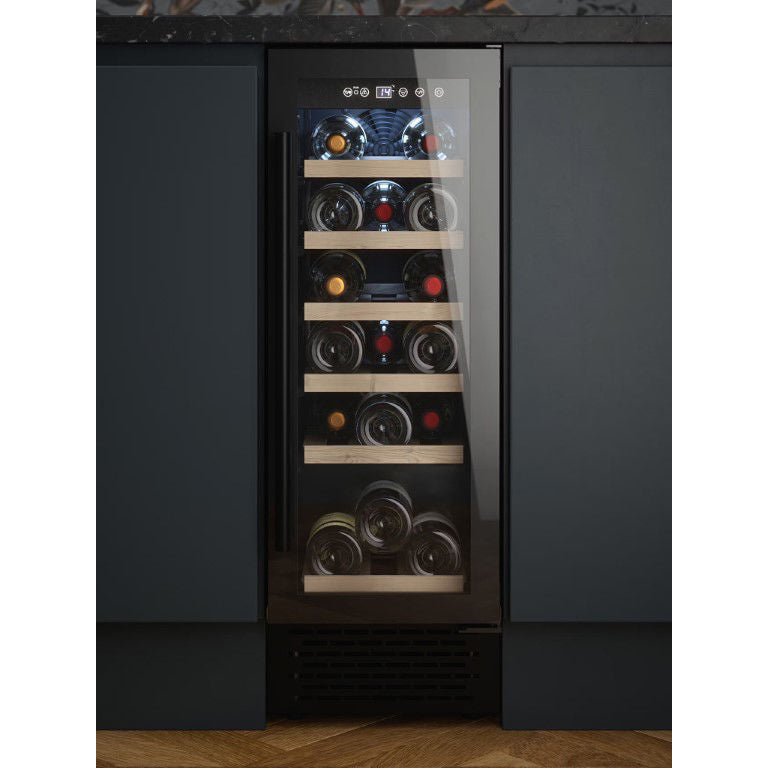 Bourne DBUBBKWC30F 18 Bottle Freestanding Wine Cooler – Single Zone, 5–22°C – Black (F Rated)
