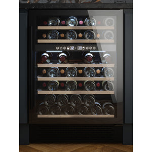 Bourne DBUBBKWC60F 51 Bottle Freestanding Wine Cooler – Dual Zone, 5–13°C / 12–18°C – Black (F Rated)