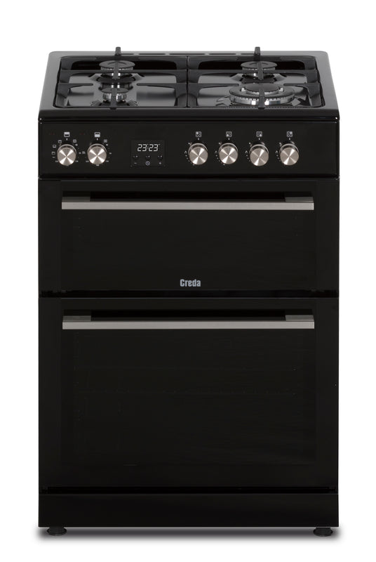 Creda C60DFDOBL Freestanding Dual Fuel Cooker Black