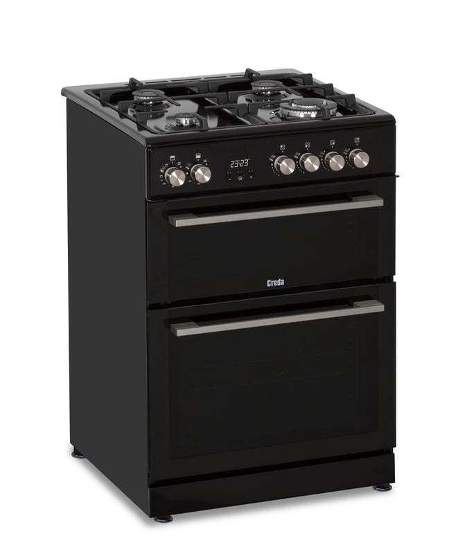Creda C60DFDOBL Freestanding Dual Fuel Cooker Black