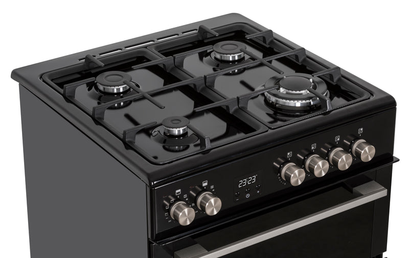 Creda C60DFDOBL Freestanding Dual Fuel Cooker Black