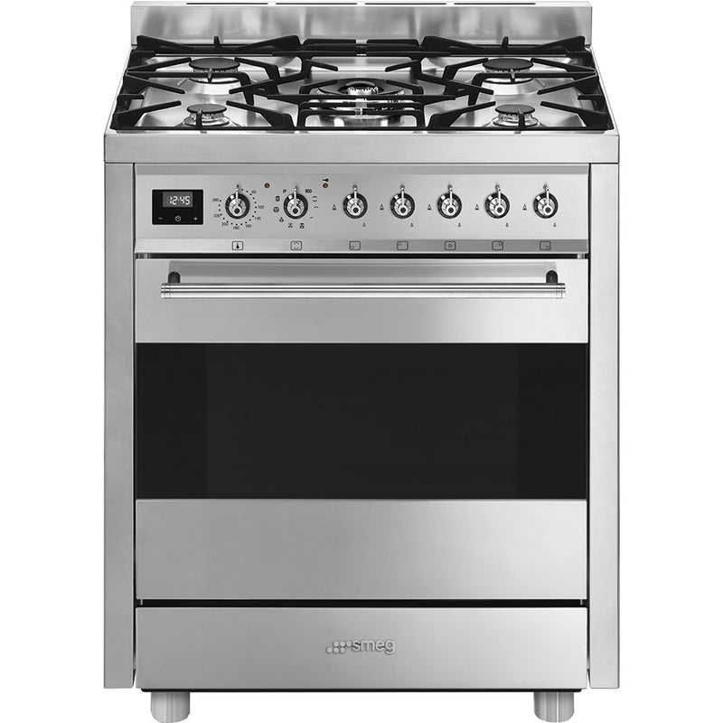 Smeg Symphony Classic C7GPX9 Stainless Steel 70cm Single Cavity Dual Fuel Range-Style Cooker Stainless steel