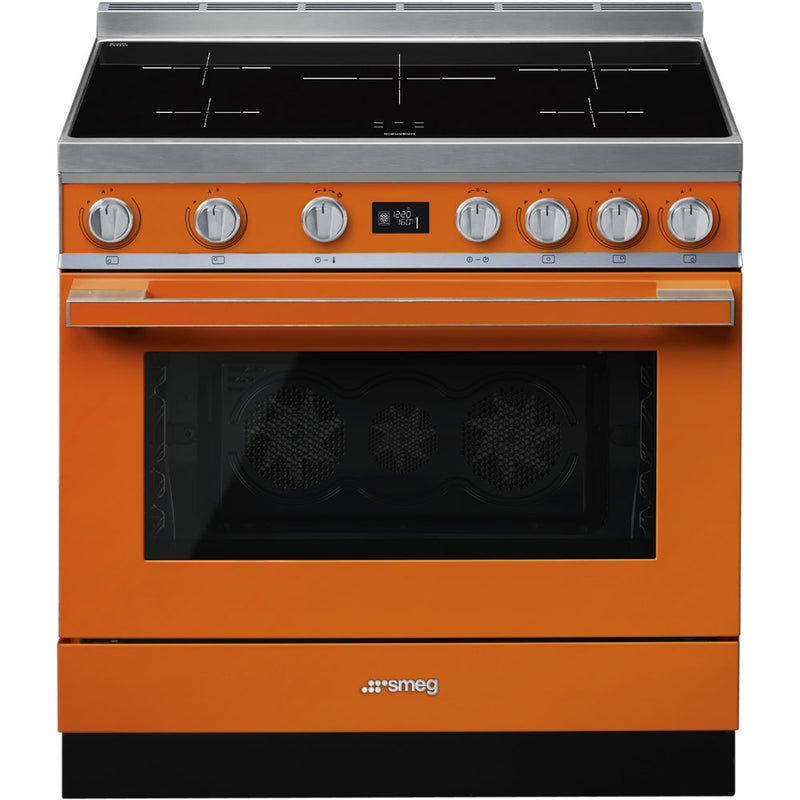 Smeg Portofino CPF9IPOR Orange 90cm Induction Range Cooker