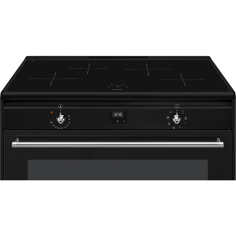 Smeg Concert Classic 90 cm Full Electric Range Cooker with Induction Hob CX91IMBL  Black