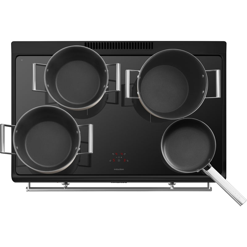 Smeg Concert Classic 90 cm Full Electric Range Cooker with Induction Hob CX91IMBL  Black
