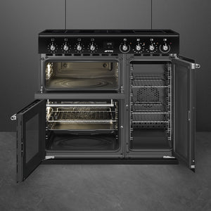 Smeg Concert Classic CX93IMBL 90cm Induction Range Cooker Black