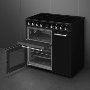 Smeg Concert Classic CX93IMBL 90cm Induction Range Cooker Black