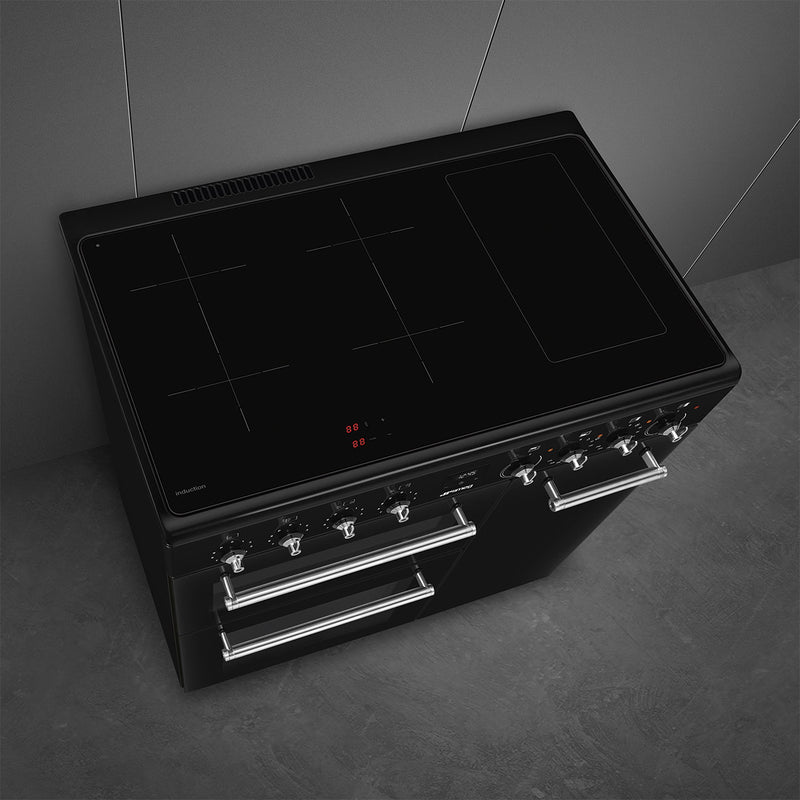 Smeg Concert Classic CX93IMBL 90cm Induction Range Cooker Black