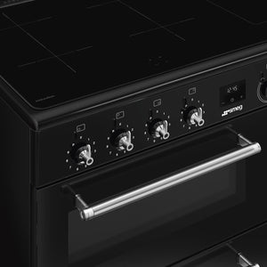Smeg Concert Classic CX93IMBL 90cm Induction Range Cooker Black