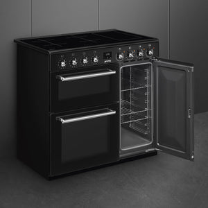 Smeg Concert Classic CX93IMBL 90cm Induction Range Cooker Black