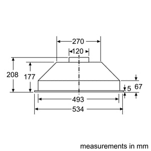 Bosch Series 2 DLN53AA70B 60cm Canopy Hood