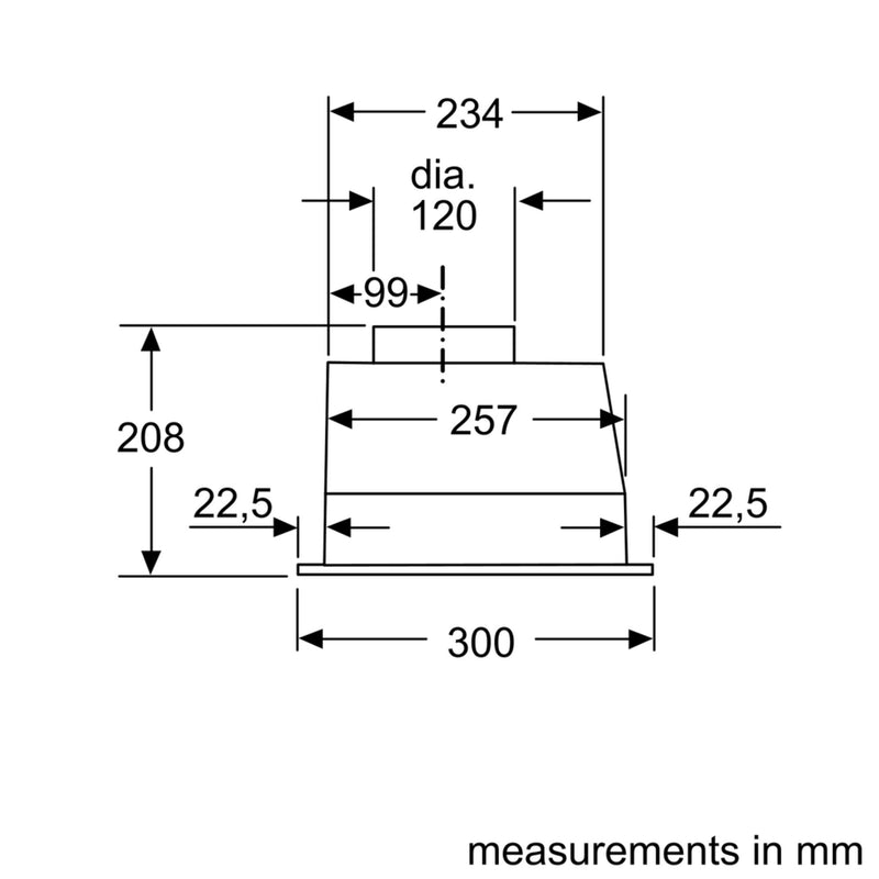 Bosch Series 2 DLN53AA70B 60cm Canopy Hood