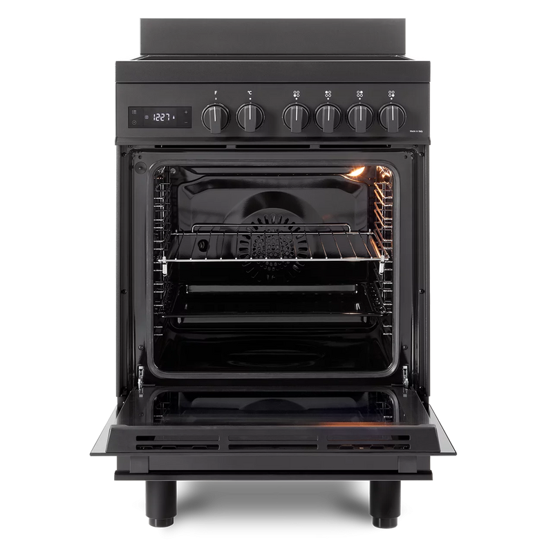 DeLonghi Modern 60cm Single Cavity Induction Range-Style Cooker DSC626IND-1-BL Black