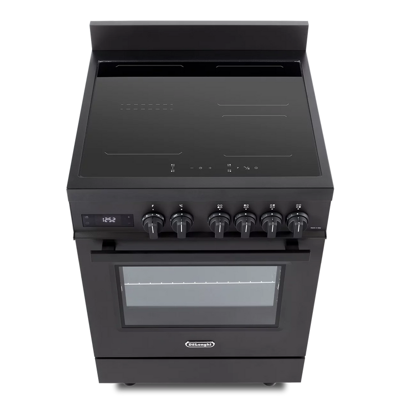 DeLonghi Modern 60cm Single Cavity Induction Range-Style Cooker DSC626IND-1-BL Black
