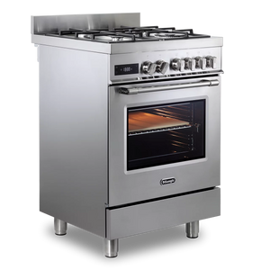 DeLonghi DSC626MF-1 Modern 60cm Stainless Steel Single Cavity Dual Fuel Range-Style Cooker