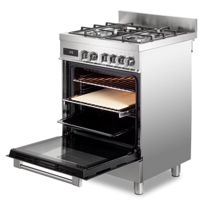 DeLonghi DSC626MF-1 Modern 60cm Stainless Steel Single Cavity Dual Fuel Range-Style Cooker