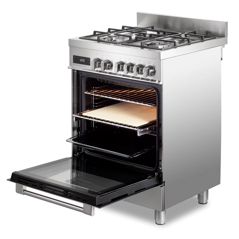 DeLonghi DSC626MF-1 Modern 60cm Stainless Steel Single Cavity Dual Fuel Range-Style Cooker