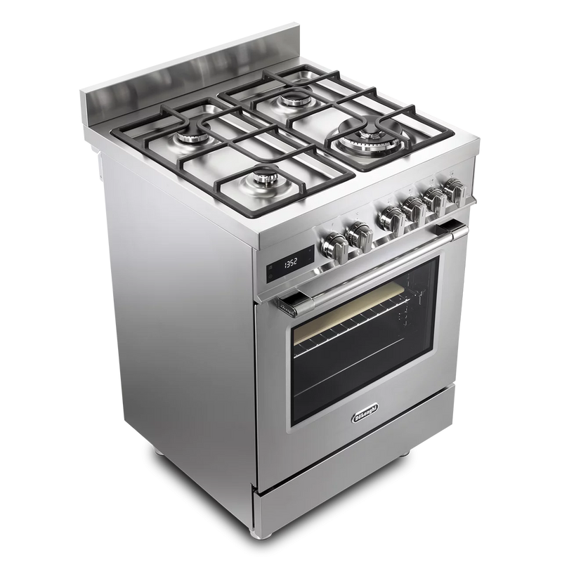 DeLonghi DSC626MF-1 Modern 60cm Stainless Steel Single Cavity Dual Fuel Range-Style Cooker
