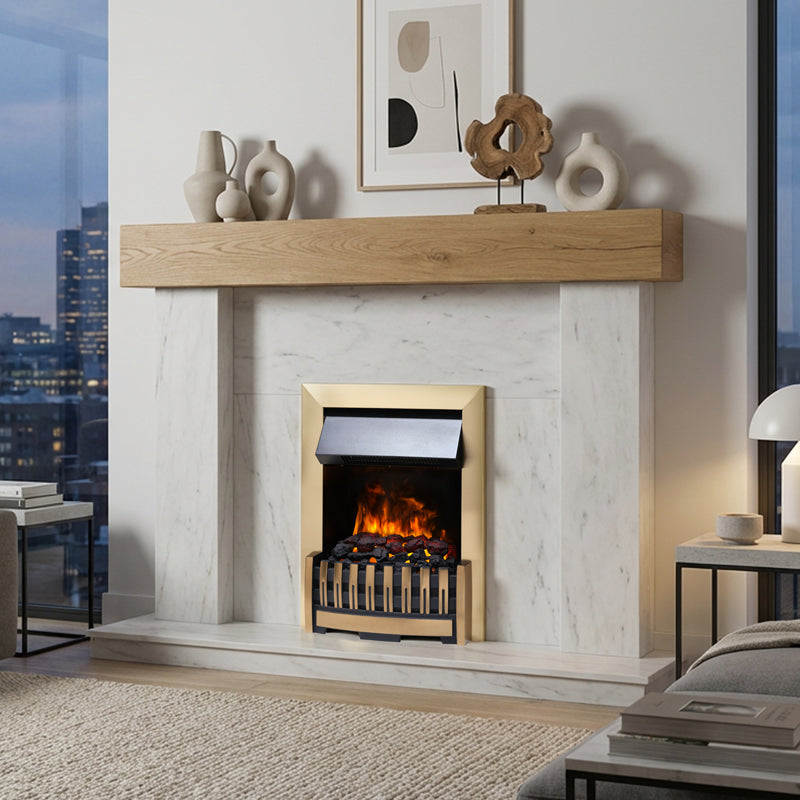 Dimplex Elsberry Antique Brass Optimyst Inset Electric Fire