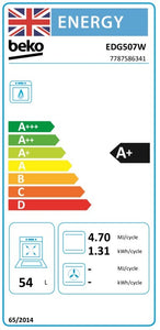 Beko EDG507W Freestanding Gas Cooker - DB Domestic Appliances