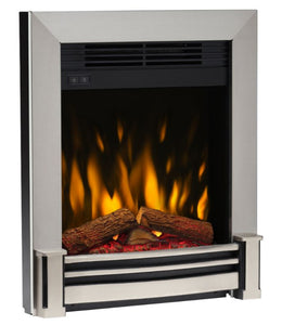 Dimplex Elva Brushed Chrome Optiflame Inset Electric Fire