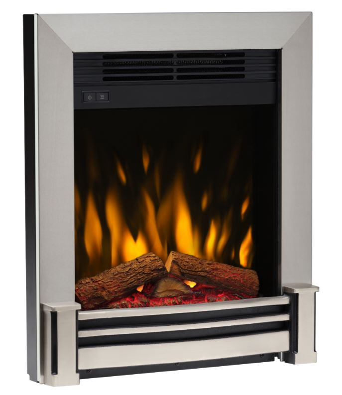 Dimplex Elva Brushed Chrome Optiflame Inset Electric Fire