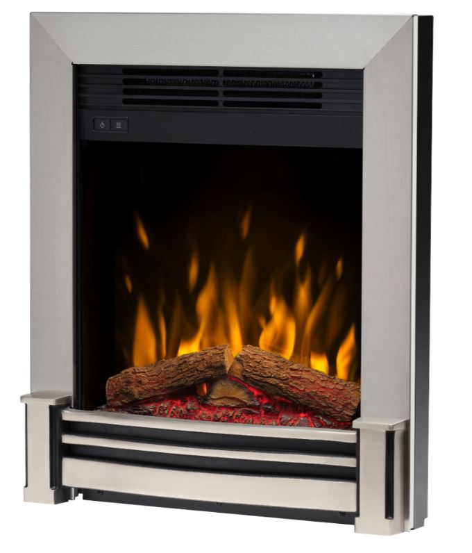 Dimplex Elva Brushed Chrome Optiflame Inset Electric Fire