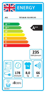 AEG TR718L4B Heat Pump Tumble Dryer - DB Domestic Appliances