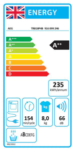 AEG TR818P4B Heat Pump Tumble Dryer - DB Domestic Appliances